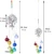 H&D Crystal Suncatcher Chakra Colors Balls Prism Tree of Life Window Подвесной Кулон Rainbow Sun Catcher Christmas Home Decor