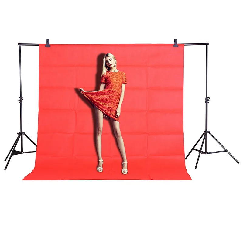 Простой фон для фотостудии 1 6x 1/2/3 м нетканый однотонный красный экран