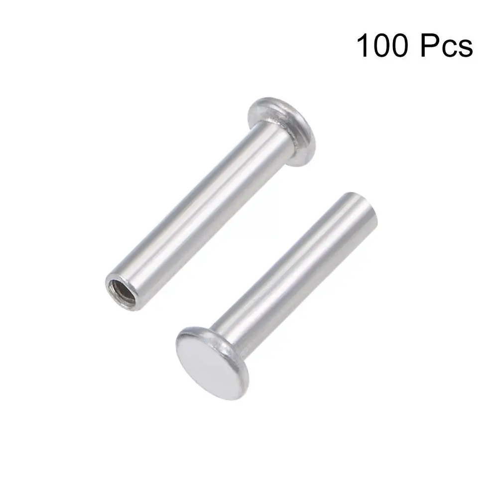 

UXCELL 100Pcs Rivets Aluminum Flat Head Semi-Tubular Rivet Silver Tone M2x4/M2x5/M2x8/M2x10/M2.5x14/M2.5x16/M3x5/M3x12/M3x14mm