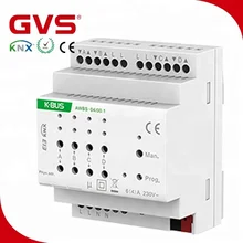 Китайский производитель GVS K-bus OEM KNX/EIB Занавес привод 4 канала глухая затвор 4-складной затвор привод в умном доме