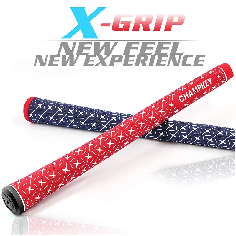 Champkey X المطاط مقابض لعبة الغولف مجموعة من 13 ردود فعل كبيرة أقل اليد القبضات-عالية RuClub القبضات شحن مجاني