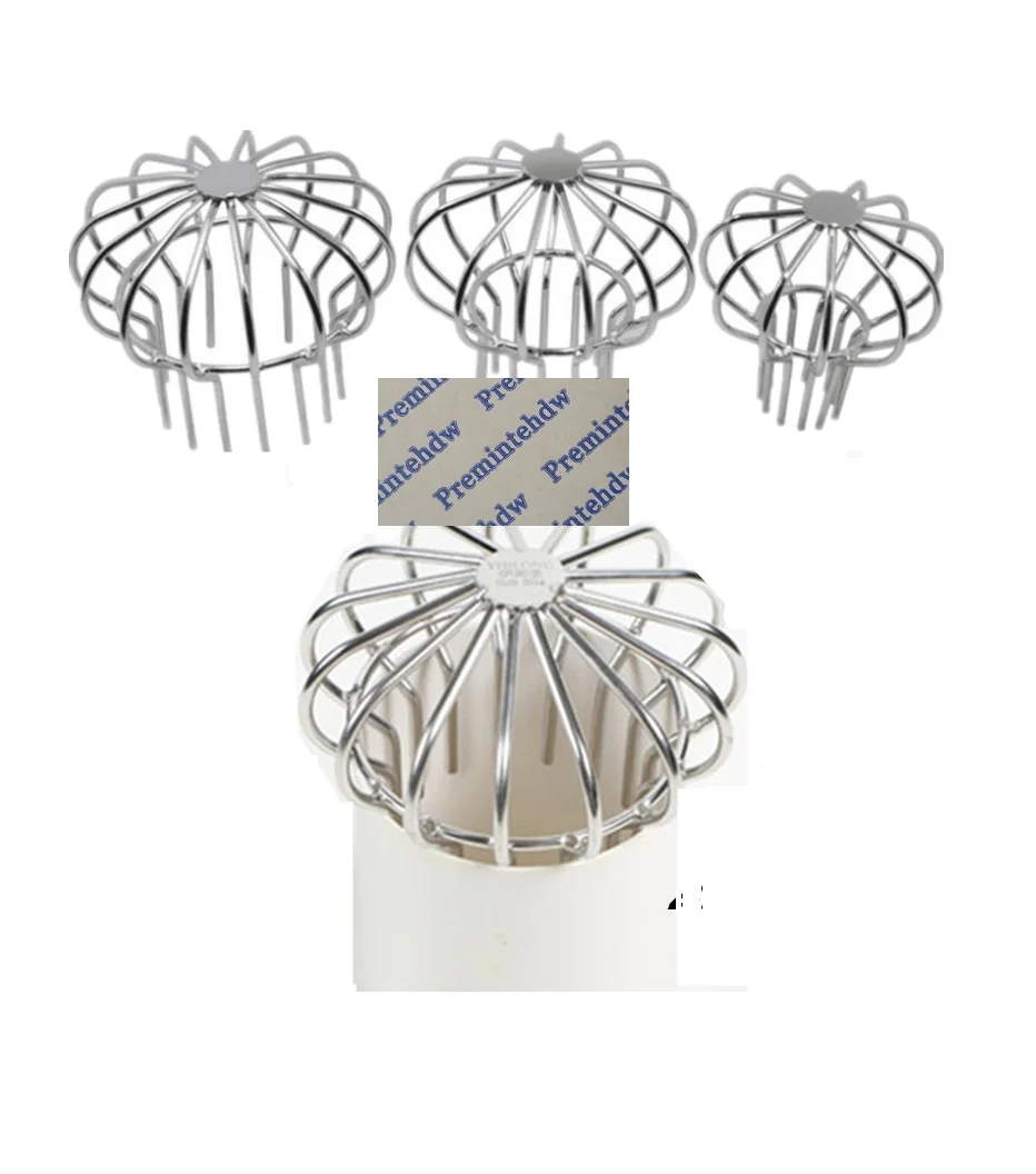 

Roof Balcony Wire Mesh Downspout Inserting Inside Pipe Drain Strainer Grille PVC Pipe Sewage Drain Insert Cover