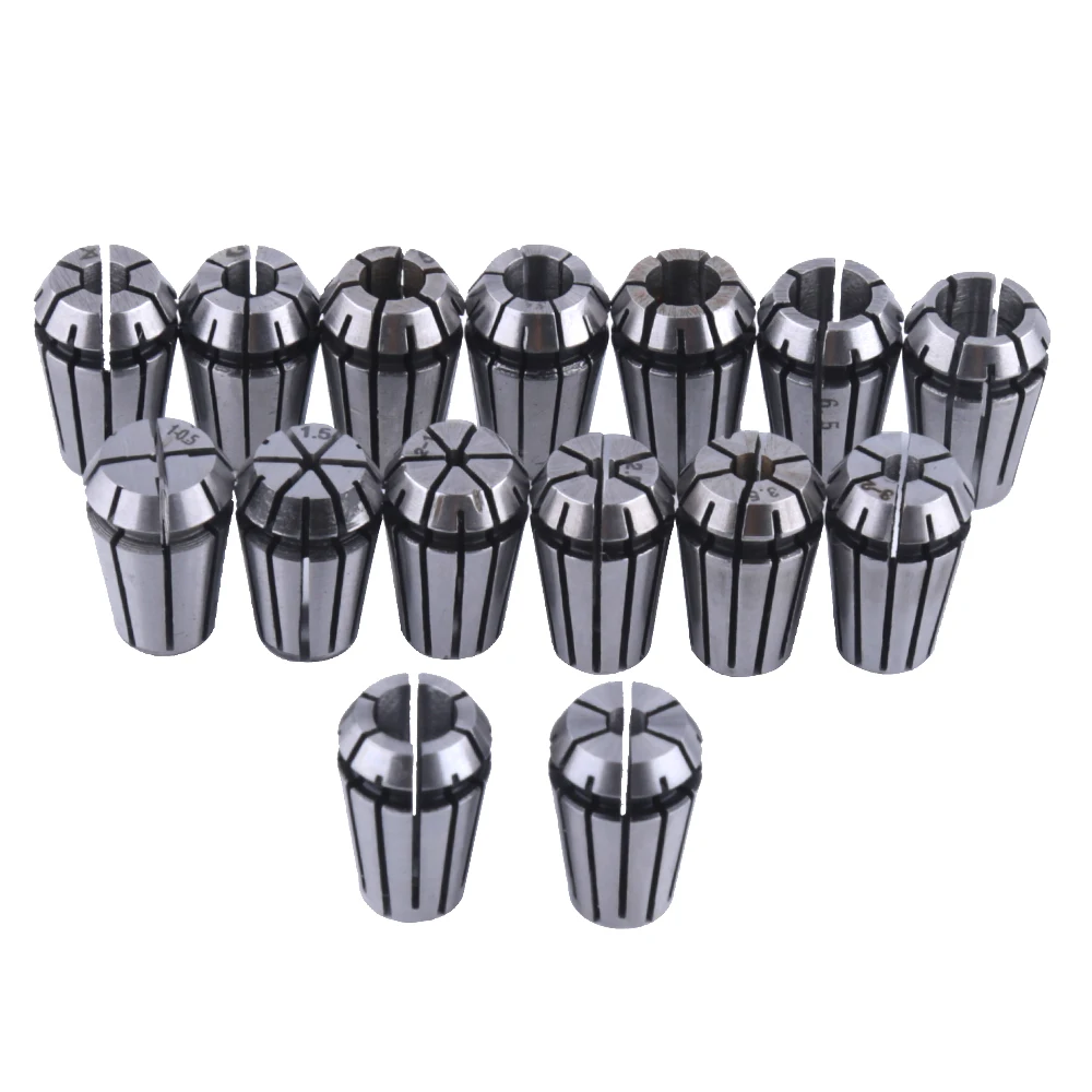 15pcs/Lot ER11 Spring Collet Set for CNC Engraving Machine & Milling Lathe Toolin Tool Holder