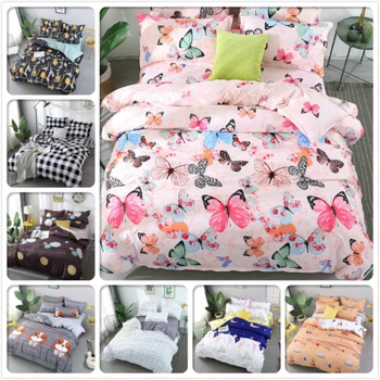 

High Quality Soft Cotton Duvet Cover Sheet Pillowcase 3/4pcs Bedding Sets Kids Child Adult Bed Linen Single Twin Queen King Size
