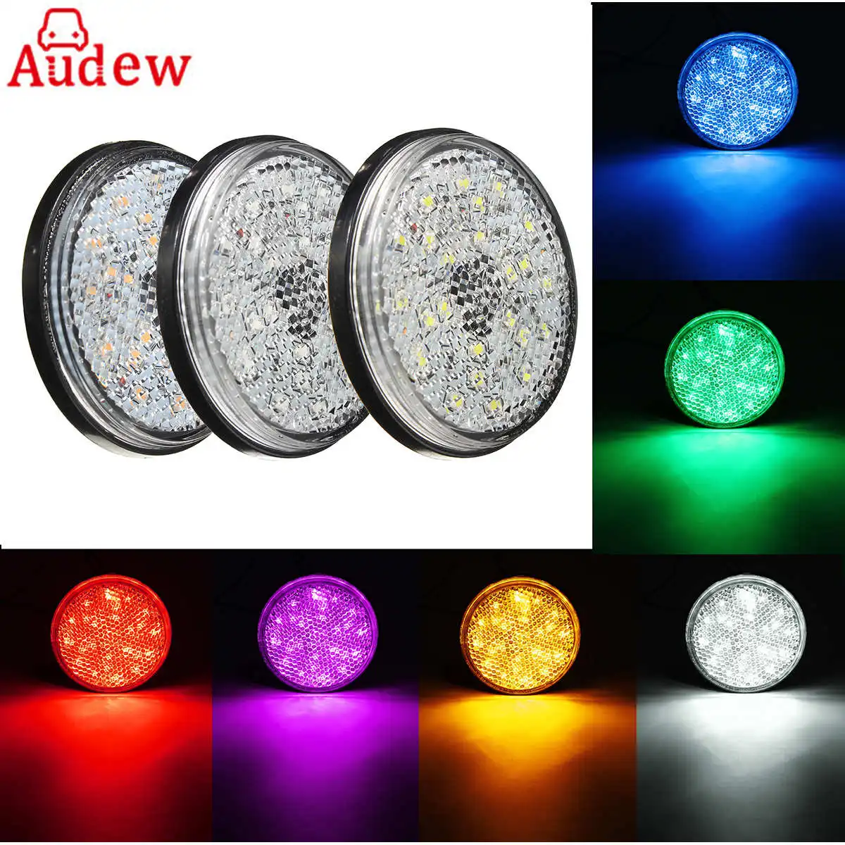 

2Pcs Car Round Rear Tail Brake Stop Signal Reflector Light For Toyota Corolla 6-Colors for Trucks, SUVs, Trailers