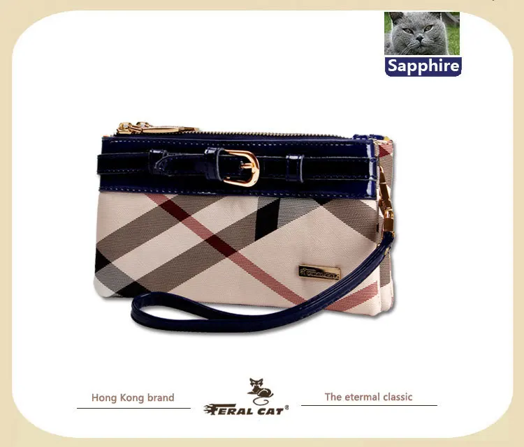 FERAL CAT Zipper Coin Purse Genuine Leather Women Wallets Long Lady Purse Wallet Female Card Holder Phone Pocket Wallet79