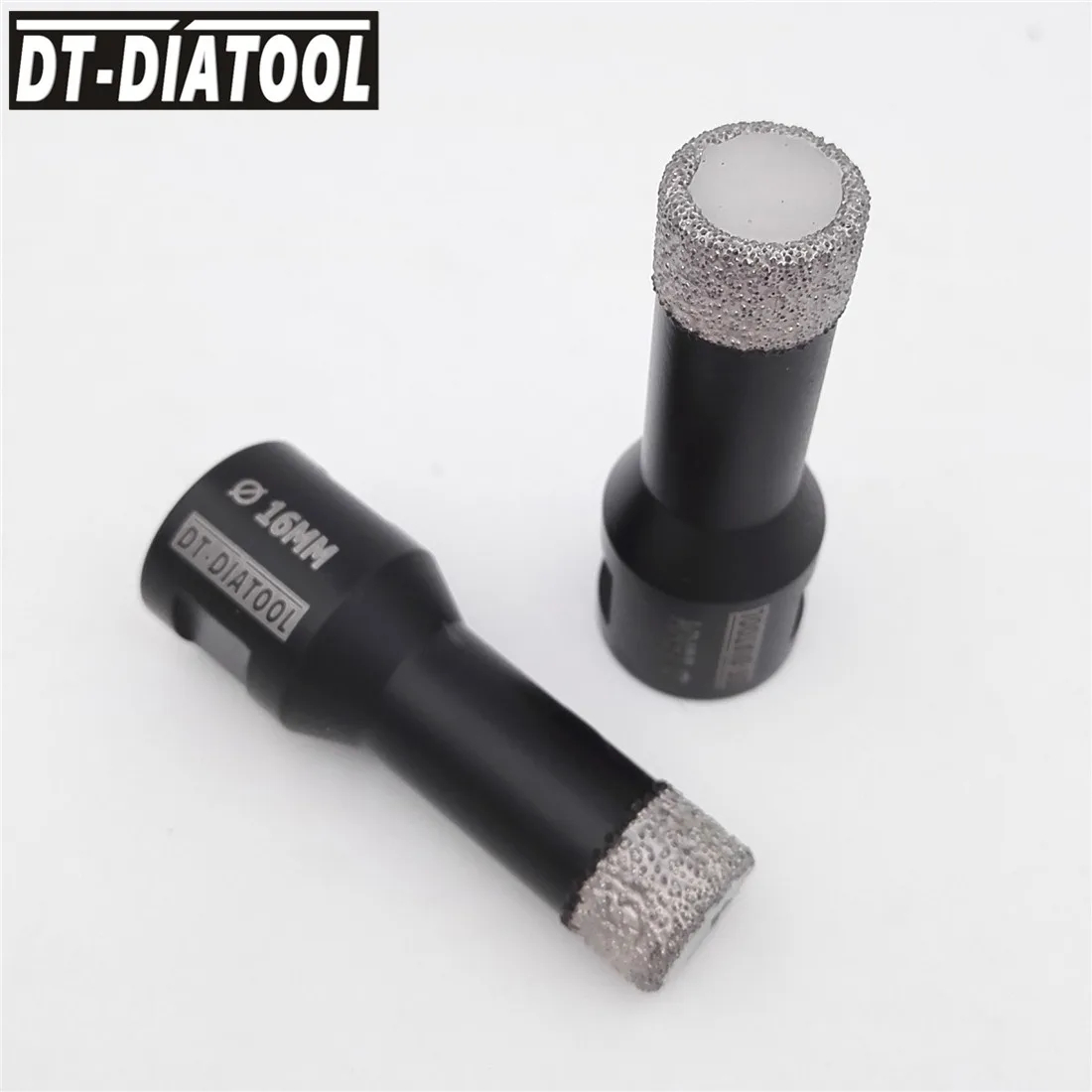 DT-DIATOOL 2pcs Diameter 16mm Vacuum Brazed Diamond Core Bits Ceramic Tile Hole Saw Professional Quality Dry Drilling Bits M14