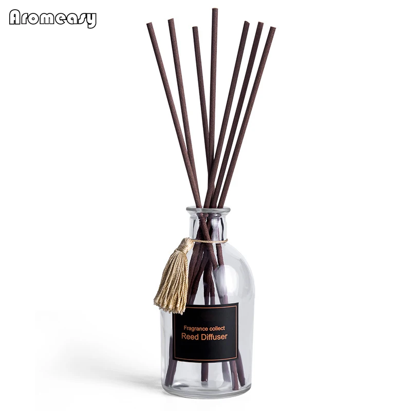 

Aromeasy 200ml Reed Diffuser Sets Fire Free Essential Oil set Glass Bottle Black Rattans Gold Tissue Lavender Jasmine Gardenia