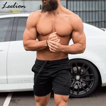 Leelion летние шорты для мужчин фитнес джоггеры тонкие быстросохнущие дышащие спортивные штаны бермуды Masculina бодибилдинг одежда