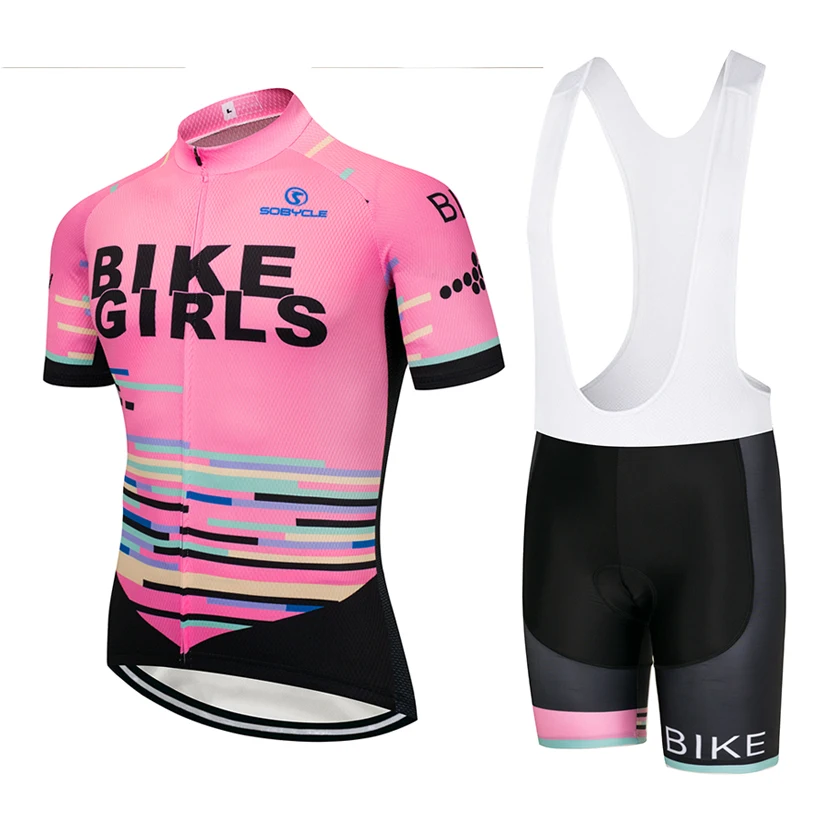 

2018 BIKE GIRLS Cycling jersey gel Pad bike shorts suit Ropa Ciclismo mens summer quick-dry PRO BICYCLING Maillot Culotte