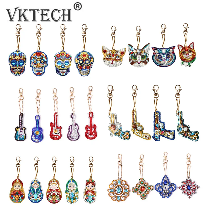 4 6 шт. DIY алмазная живопись брелок полная дрель Вышивка специальной формы вышивка