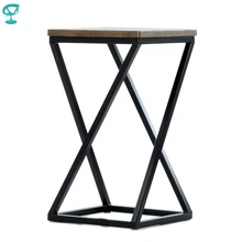 Barneo N-304 высокий барный табурет черный металлический стул с деревянным сидением стул для кафе стул дизайнерский стул для улицы табурет для лофта стул барный в Казахстан по России