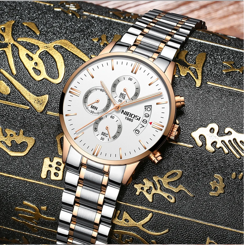 Reloj Hombre NIBOSI Chronograph Watch Men Waterproof Men Watches 2018 Luxury Brand Stainless Steel Fashion Dress Wristwatch Saat (10)