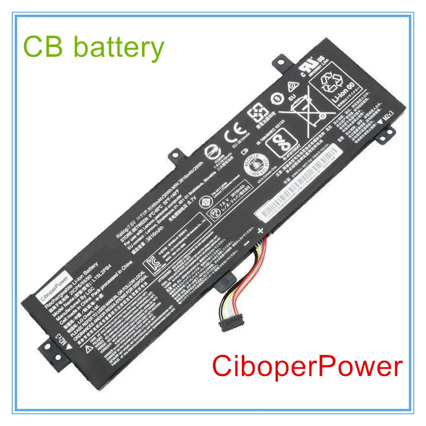 Оригинальная качественная батарея для ноутбука 7.72V4920mAh 310 15ISK L15L2PB4|Аккумуляторы