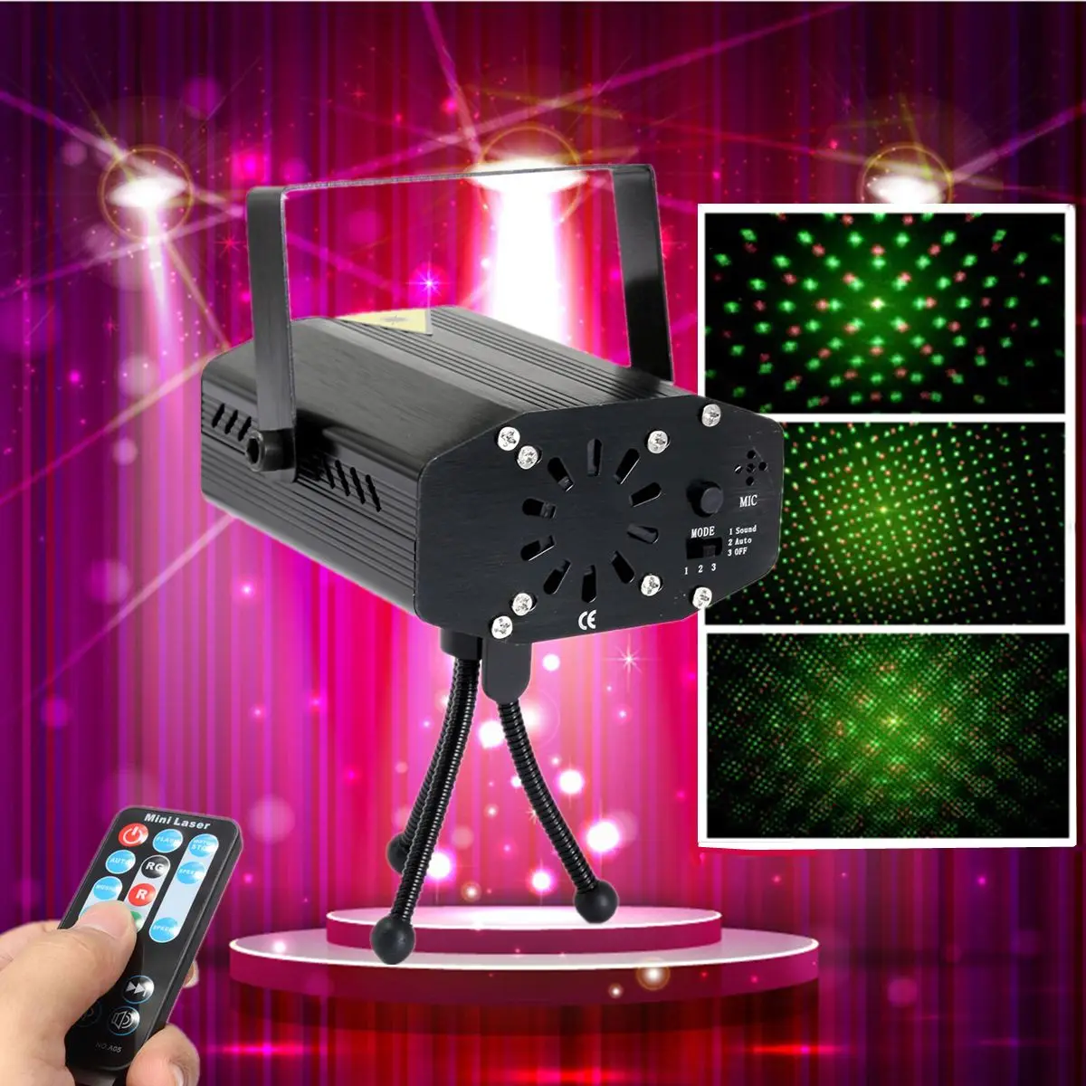 Buy UK/US/AU/EU Plug LED Star Laser Projector Stage Light Remote Control Night