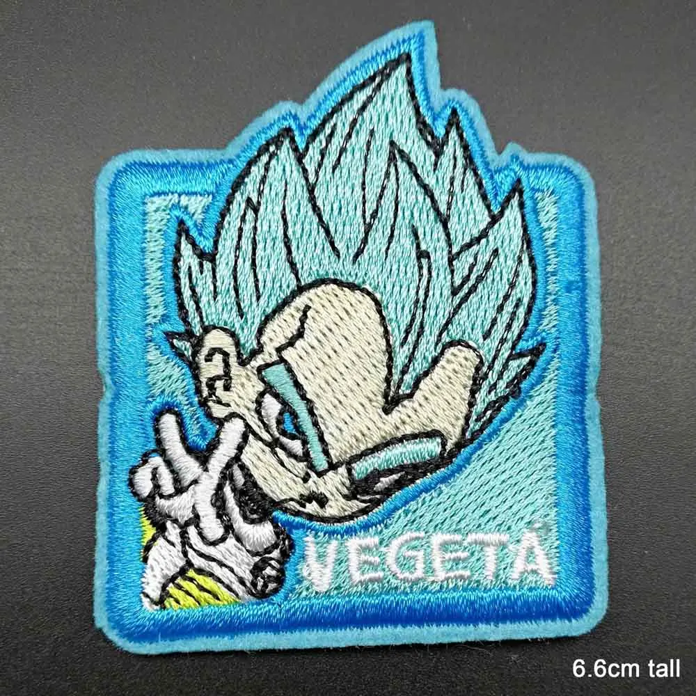 Dragon Ball Goku Vegeta стволы нашивки железные на вышитой одежде нашивки для одежды наклейки одежды оптом - Цвет: vegeta