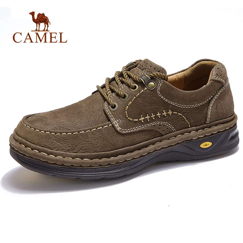 camel color flat shoes