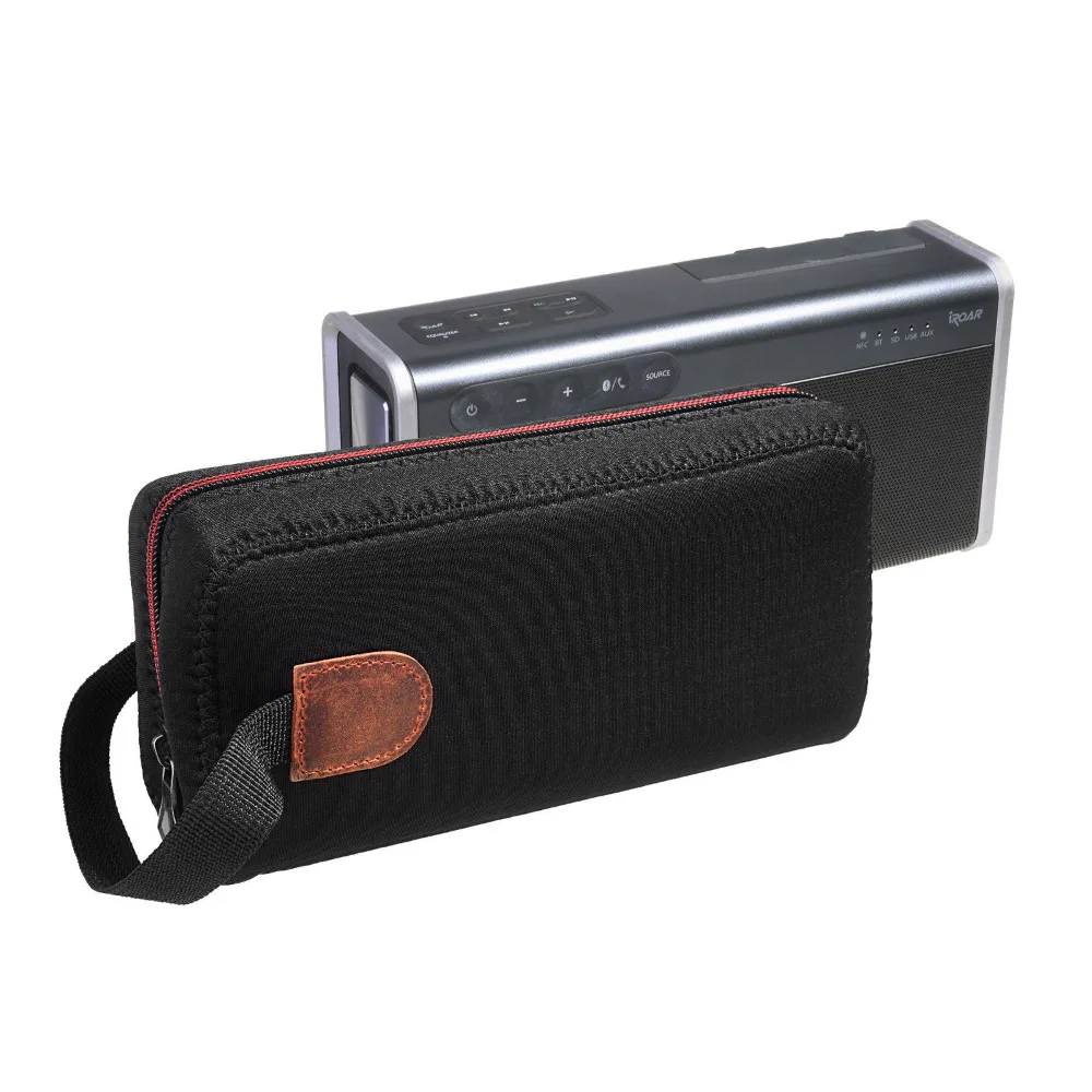 

Neoprene Carrying Case Bag with Leather Accent for Creative iRoar Go Speaker