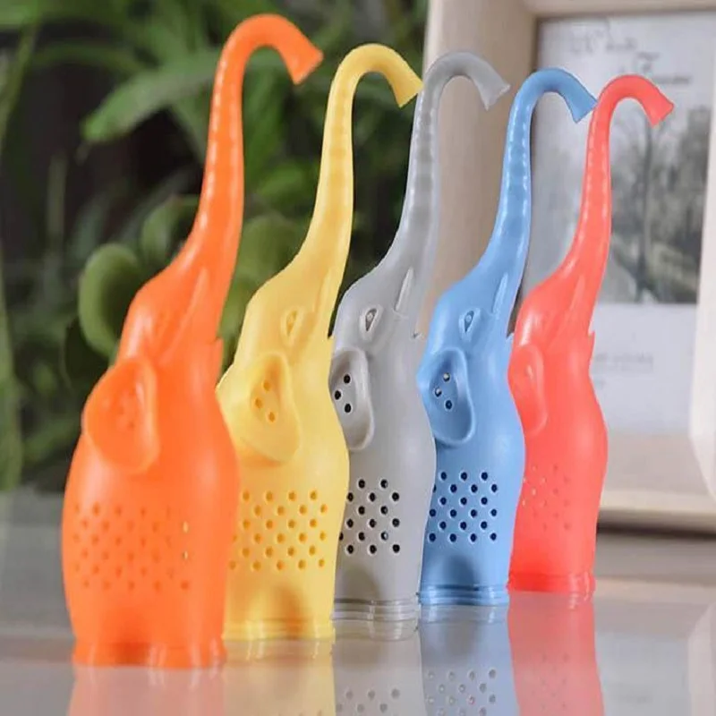 

Elephant Cute Silicone Tea Infuser Filter Teapot Stellar Office Coffee Drinkware Kitchen Accessories