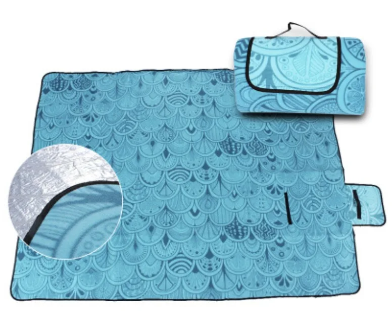 Одеяло для пикника водонепроницаемое очень большое одеяло для улицы с водонепроницаемой подложкой для семейных концертов пляжный парк - Цвет: 1