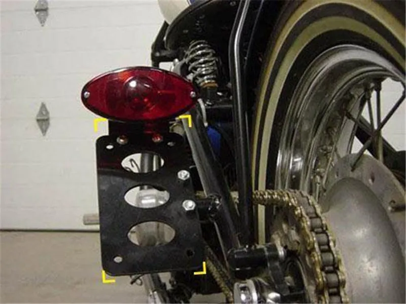 Универсальный мотоцикл боковое Крепление Алюминий сплав хвост светильник держатель+ мотоцикл номерной знак кронштейн двигателя аксессуары Запчасти