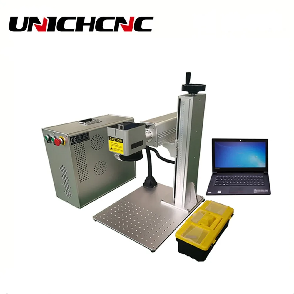 UNICHCNC 20W 30W split fiber laser marking machine metal engraving for symbols Nameplate Dogtag | Инструменты