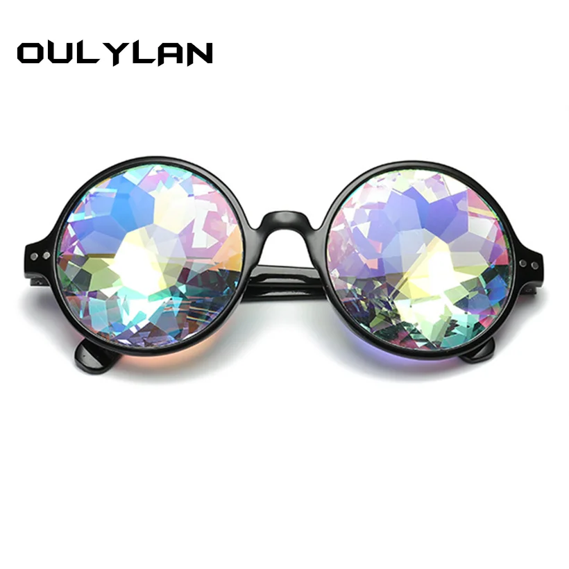 Oulylan круглый Калейдоскоп очки Rave Festival для мужчин и женщин брендовые дизайнерские