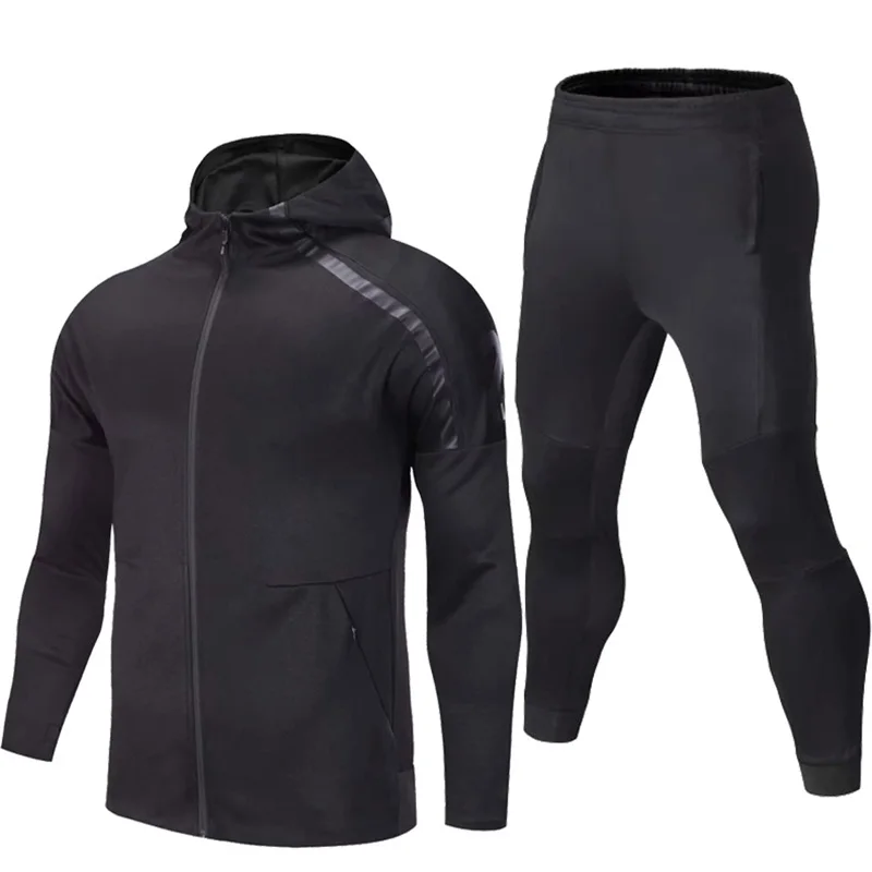 Высококачественные мужские спортивные костюмы, зимние комплекты одежды для бега, спортивный костюм для бега, тренировок, футбола, фитнеса, тренировочные костюмы для бега