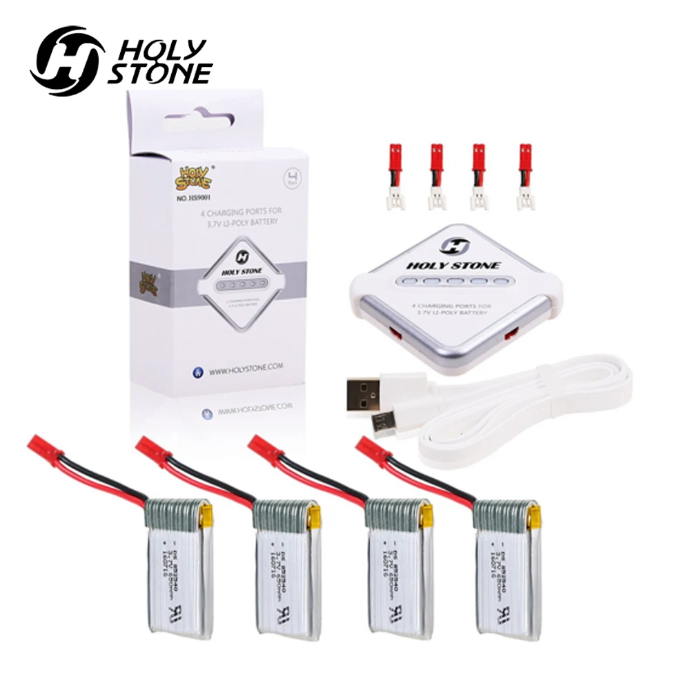 

[EU USA Stock]Holy Stone Modular 4*3.7V 650mAh Lipo Battery 4 in 1 Battery Charger and Rechargeable Quadcopter Drone HS110/HS200