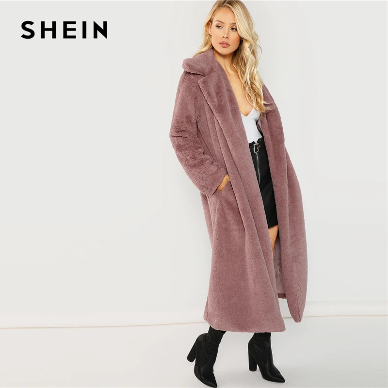 Mujeres 2018 Señora Elegante Largo De Otoño Teddy Minimalista Abrigo EqYBA