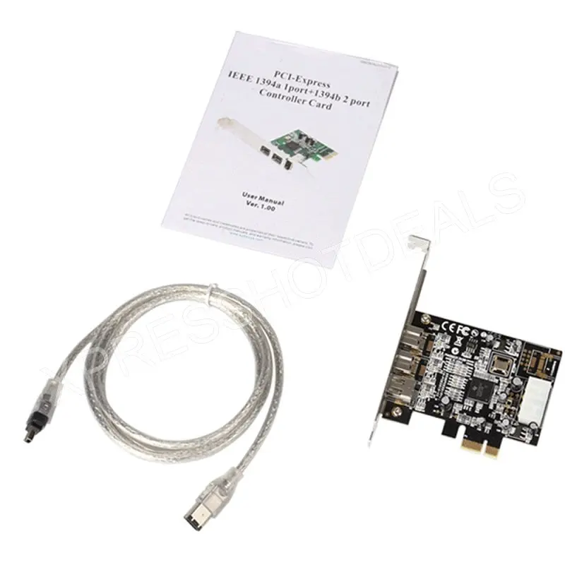 PCIe PCI Express Firewire 800 1394 b/a(2B1A) адаптер карты контроллера TI чипсет