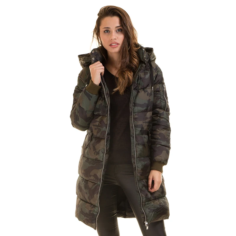Long camouflage coat VMKEVINA by Vero Modain Basic Jackets from Women