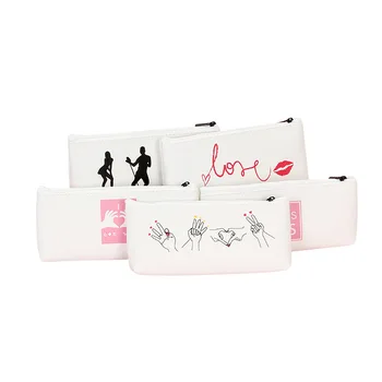 

Coloffice Leather Cute Cartoon Creative Finger Dance Printing Coin Purse Pen Bag Students Stationery School Office Supplies 1PC