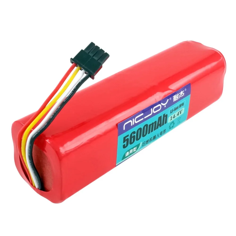 Comprar Xiaomi recargable de alta calidad batería de robot mijia + 2 uds cepillo lateral 14,4 V 5600mAh accesorios de robot aspirador partes