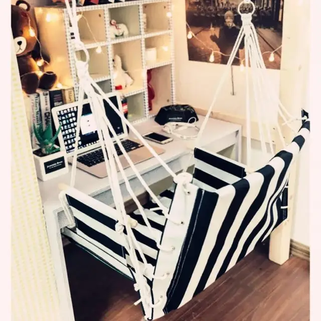 Outdoor Patio Swings Hanging Garden Swing Chair Cotton Sponge Soft Outdoor Patio Swings Hanging Garden Swing Chair Cotton Sponge Soft Balcony For Dorm Room Jungle Hammock Rocking