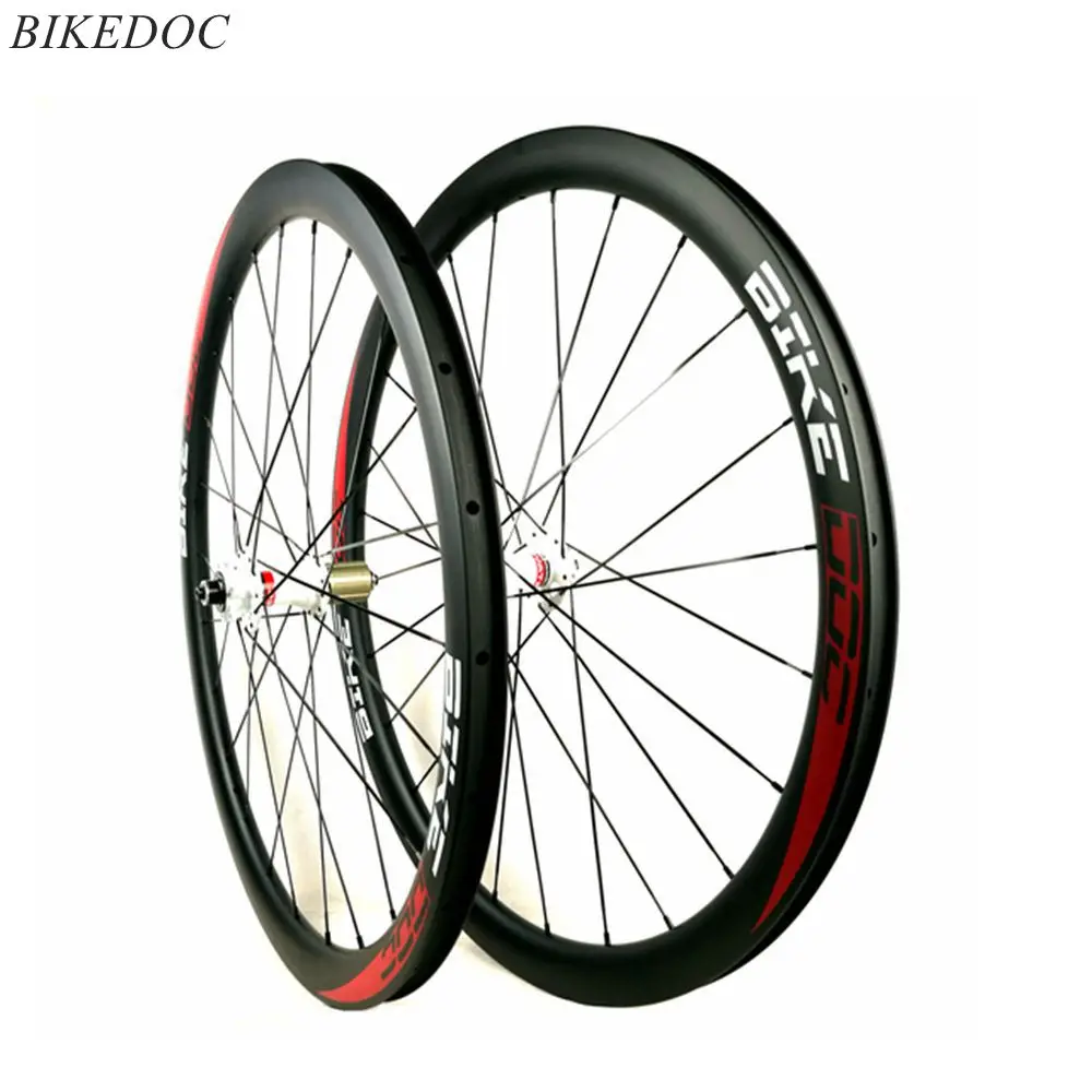 BIKEDOC Carbon Road Disc Wheel 700C*38MM Bicycle White 771 772 Hub | Спорт и развлечения
