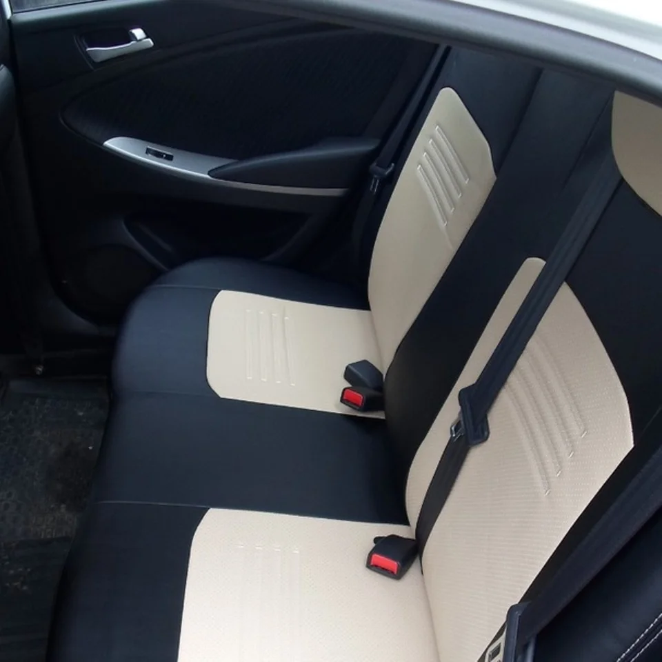 Для Hyundai Solaris 2017 2020 Комплект модельных чехлов из экокожи [Модель Турин]|seat cover for