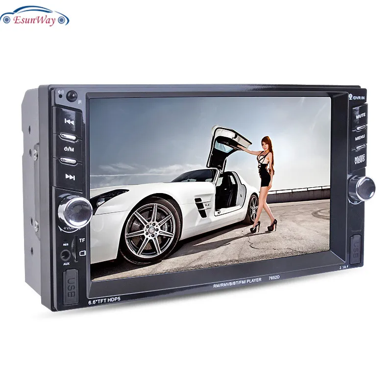 7652 2DIN 6 'HD сенсорный экран радио плеер авторадио Bluetooth 2Din HD автомобильный Радио