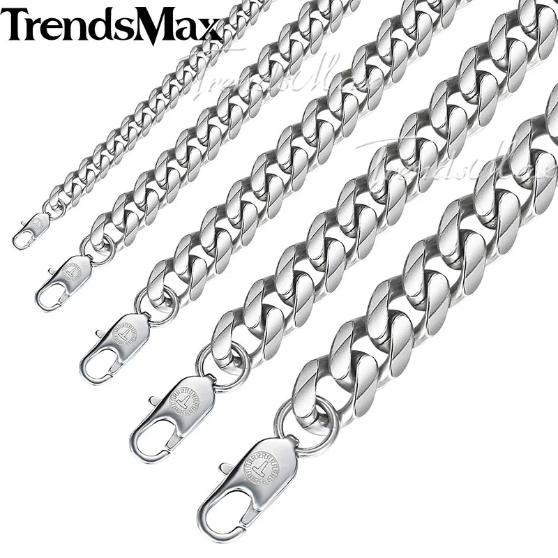 Комплект ювелирных изделий Trendsmax KKSM01 для мужчин ожерелье из нержавеющей стали с