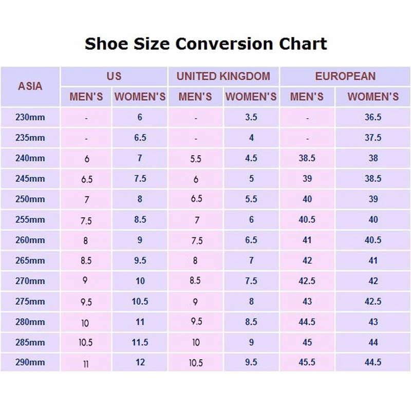 shoes size
