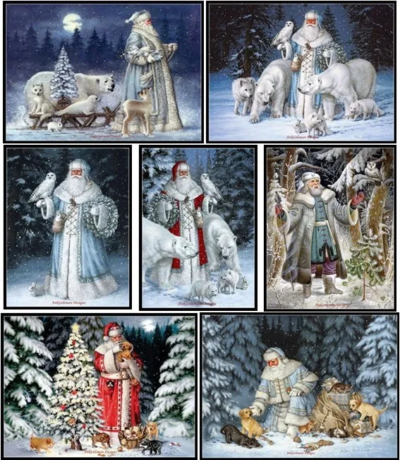 Stamped or Counted Awesocrafts The Night of The Arctic Easy Patterns Cross Stitching Embroidery Kit Supplies Christmas Arctic, Counted Cross Stitch Kits 
