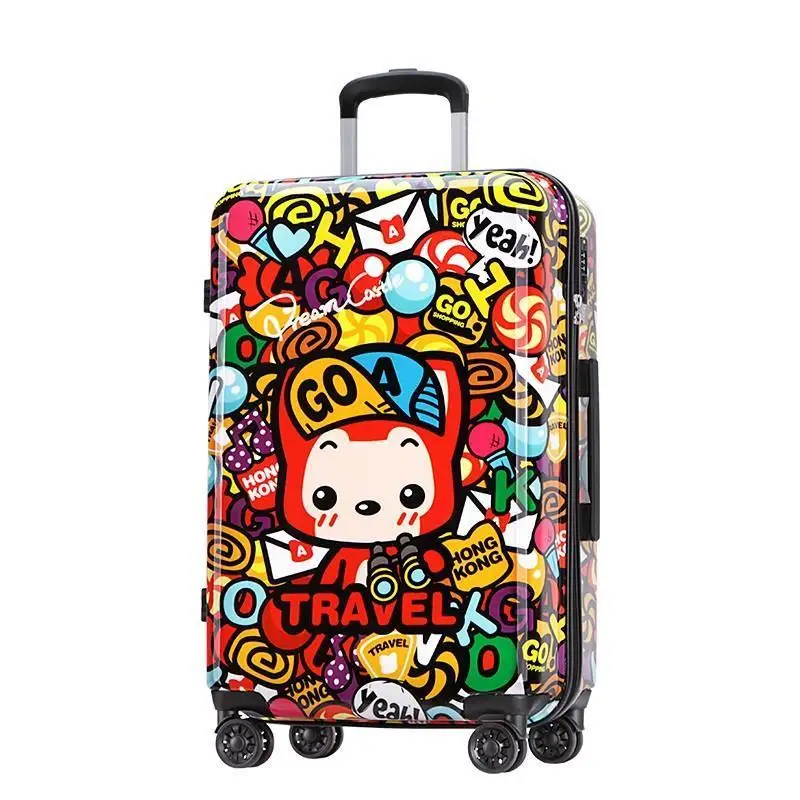 

Viaje Carry On Infantiles Trolley Bavul And Travel Bag Colorful Mala Viagem Maleta Koffer Valiz Luggage Suitcase 20"24"inch