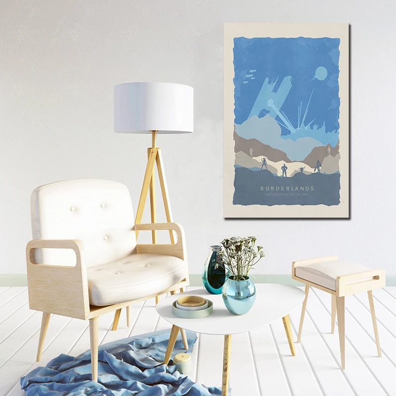 

The handsome collection Borderlands poster Canvas Painting Oil Print Poster Wall Art HD Picture for Living Room Home Decoration