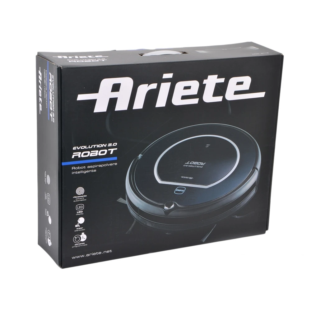 Robot vacuum cleaner Ariete 2712 Black 25 W base for charging 05 l cyclone| robot vacuum|robot vacuum cleanervacuum cleaner - AliExpress