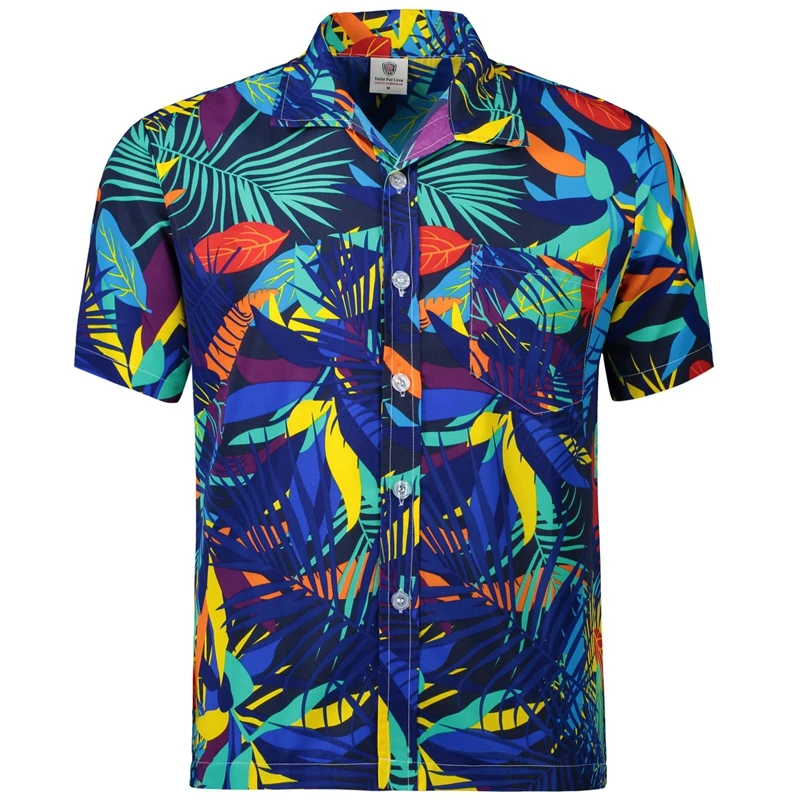 Hawaiian 2022 Summer Brand  New Men Short Sleeve Casual 