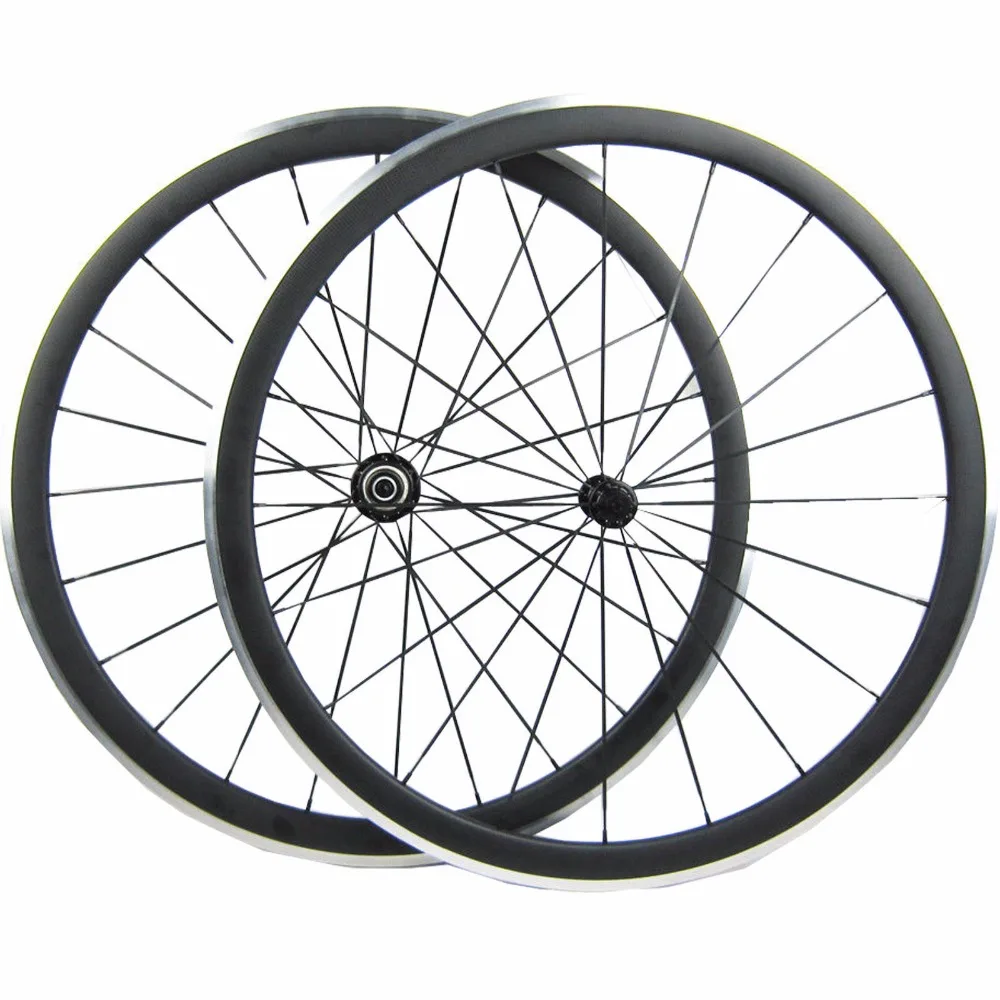 

700c road bicycle wheels 50mm carbon wheelset alloy wheels clincher 23mm width with Powerway hub 38mm carbon alloy wheel