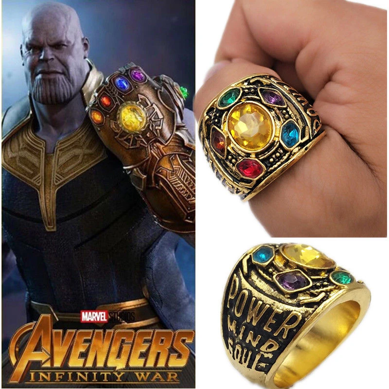 US Thanos Rings Infinity Gauntlet Power Ring Avengers 4 Endgame Cosplay Jewelry US Thanos Rings Infinity Gauntlet Power Ring Avengers 4 Endgame Cosplay Jewelry