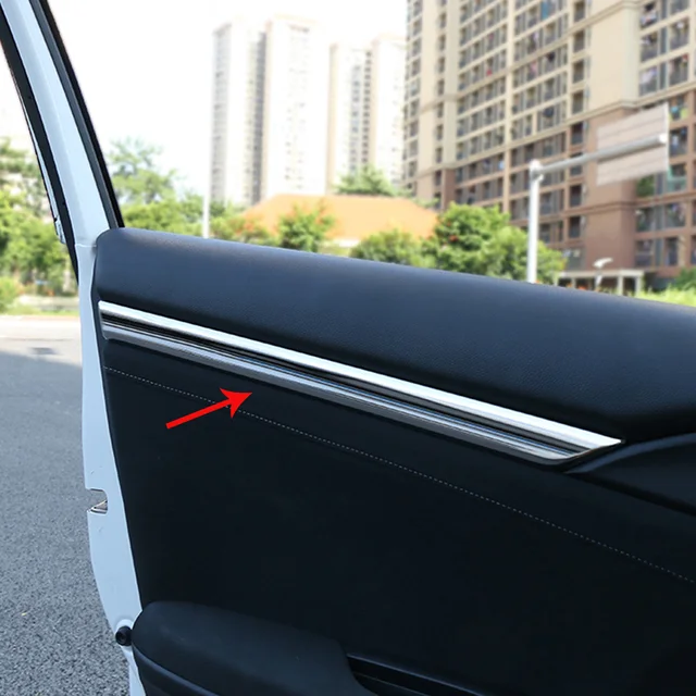 Car interior door panel stainless steel decorative bright strip trim
