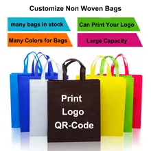 Оптовые продажи 500 шт/партия Заказные экологически чистые многоразовые для бакалейный продуктов рекламные черные PP Нетканые хозяйственные сумки для одежды/подарков/волос