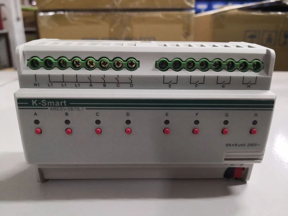 

Latest KNX/EIB GVS K-Bus KNX Switch Actuator 8 folds 6A per channel in KNX smart Home/Building automation System